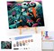 Jack Sally Paint by Numbers Kits for Adults, Halloween Paint by Number for Adults Beginner, Nightmare Before Christmas Paint by Numbers Kits on Canvas with Framed and Easel for Wall Decor 12x16in